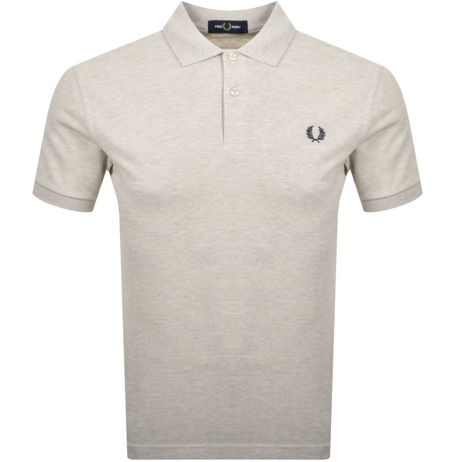 Fred Perry Plain Polo T Shirt Beige